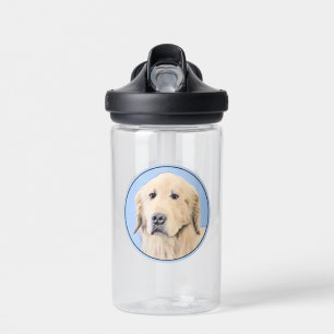 Bouteille D'eau Peinture Golden Retriever - Joli art original chie