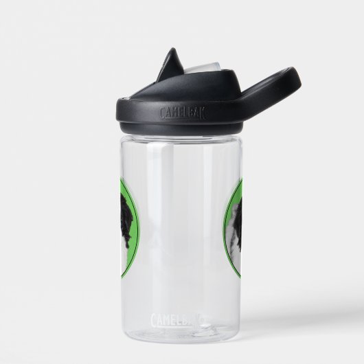 Bouteille D'eau Peinture japonaise de chiot - Chien Art (Gauche)