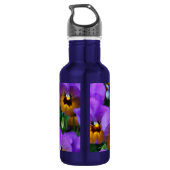 Bouteille D'eau Pensées violettes et dorées (Dos)