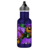 Bouteille D'eau Pensées violettes et dorées (Droite)