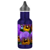 Bouteille D'eau Pensées violettes et dorées (Gauche)