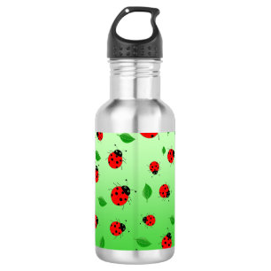 Bouteille D'eau Pente de motif Enfants mignonne femme bug & green