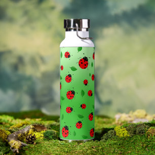 Bouteille D'eau Pente de motif Enfants mignonne femme bug & green
