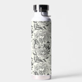 Bouteille D'eau Peonies et papillons bloquent l'impression, noir e (Gauche)