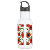 Bouteille D'eau Pépites, rouge et vert sur blanc (Dos)