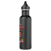 Bouteille D'eau Père Noël descend le Chemin (Droite)