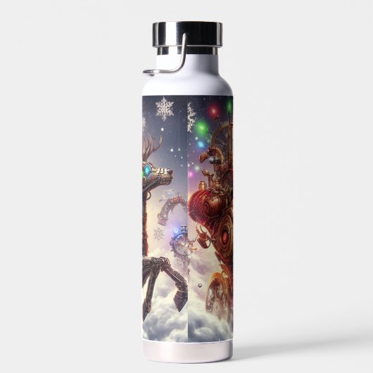 Bouteille D'eau Père Noël/Reindeer steampunk Noël/hiver (Plage)