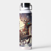 Bouteille D'eau Père Noël/Reindeer steampunk Noël/hiver (Arrière)