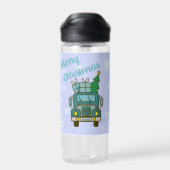 Bouteille D'eau Père Noël vue de devant Joyeux Noël (Arrière)