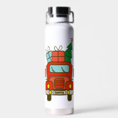 Bouteille D'eau Père Noël vue de devant Joyeux Noël (Arrière)