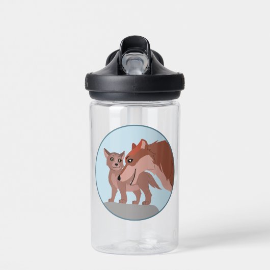 Bouteille D'eau Père Wolf et Pup (Avant)