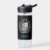 Bouteille D'eau Pérou Fitness & Armoiries du Pérou / drapeau (Gauche)