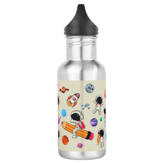 Bouteille D'eau Personalized Astronauts and Planets Back to School