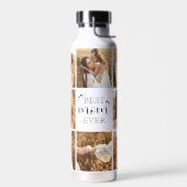 Bouteille D'eau Personalized Best Mom Ever 8-Photo Collage Elegant (Gauche)