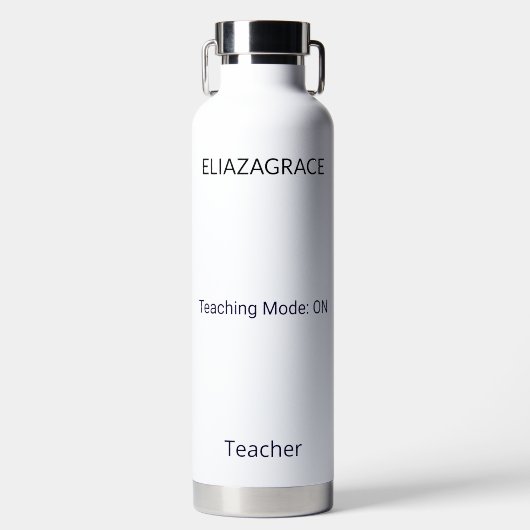 Bouteille D'eau Personalized Cute Classic Teaching Mode Quote Name (Avant)