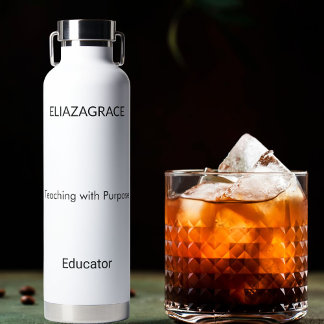 Bouteille D'eau Personalized Cute Name Quote Confident Teacher