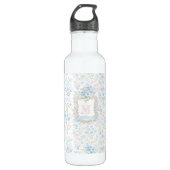 Bouteille D'eau Personalized Floral Monogram Water Bottle (Devant)