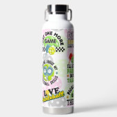 Bouteille D'eau Personalized "Girl-Powered Pickleball Time" (Avant)