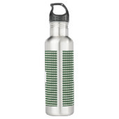 Bouteille D'eau Personalized Green Gingham Pattern & Custom Name (Dos)