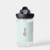 Bouteille D'eau Personalized Green Mint Plastic Bottle for Kids (Avant)