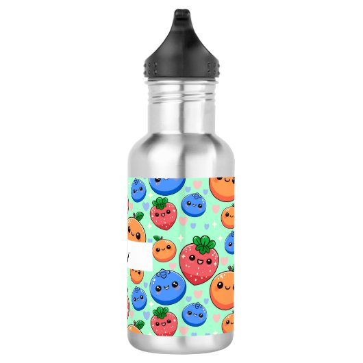 Bouteille D'eau Personalized Green Smiling Fruit (Droite)