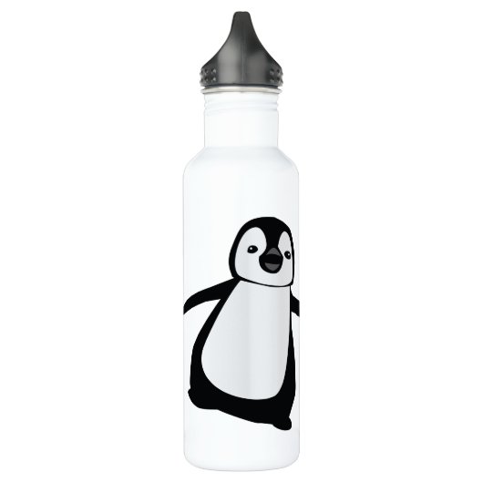 Bouteille D'eau Personalized Name Cute Peeking Penguin (Gauche)