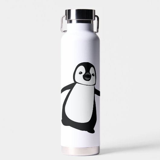 Bouteille D'eau Personalized Name Cute Peeking Penguin (Avant)