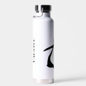 Bouteille D'eau Personalized Name Cute Peeking Penguin (Plage)