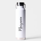 Bouteille D'eau Personalized Name Script White (Avant)