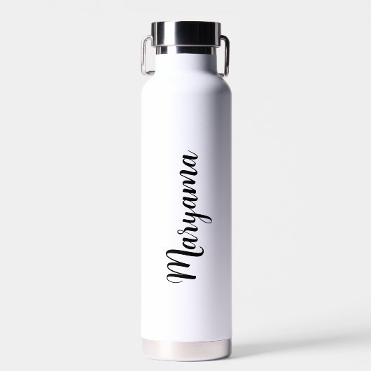 Bouteille D'eau Personalized Name Script White (Avant)