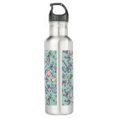 Bouteille D'eau Personalized Pastel Girly Cute Name Green Teal (Dos)