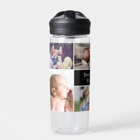 Bouteille D'eau Personalized Photo Collage Best Dad Ever (Extérieur)