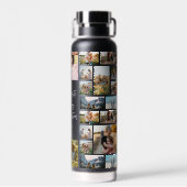 Bouteille D'eau Personalized Photo Collage With Quote (Arrière)
