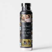 Bouteille D'eau Personalized Photo Collage With Quote (Gauche)
