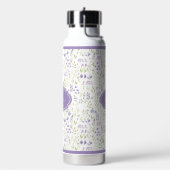 Bouteille D'eau Personalized Purple Floral Monogram (Gym)