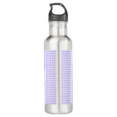 Bouteille D'eau Personalized Purple Gingham Pattern & Custom Name (Dos)