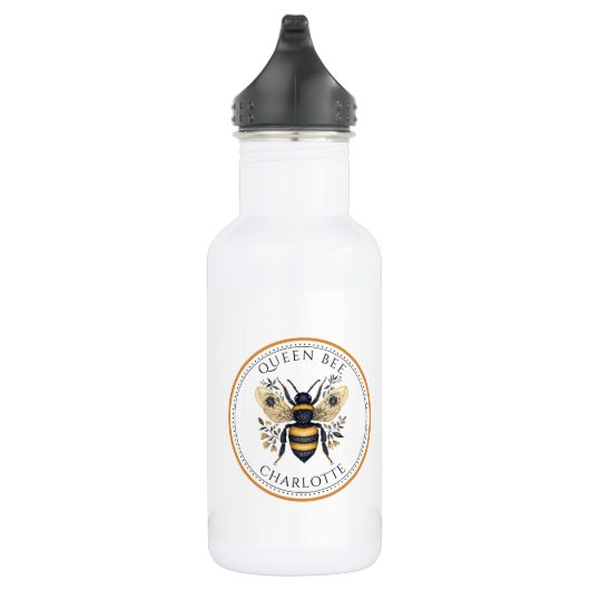 Bouteille D'eau Personalized Queen Bee Floral (Droite)