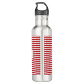 Bouteille D'eau Personalized Red Gingham Pattern & Custom Name (Dos)