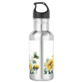 Bouteille D'eau Personalized Sunflower Flower Teacher Appreciation (Dos)