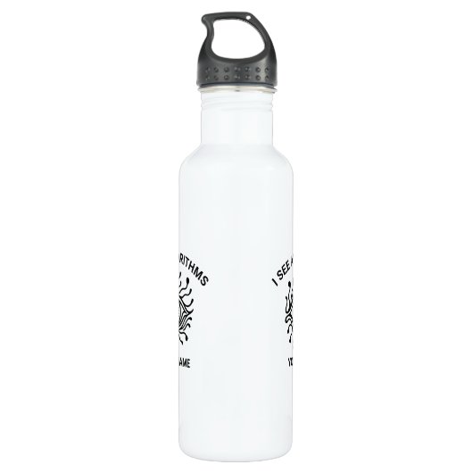 Bouteille D'eau Personalized Tech Water Bottle with Custom Text (Dos)