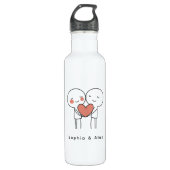 Bouteille D'eau Personalized Valentine’s Couple Matching  (Devant)