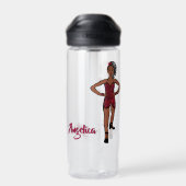 Bouteille D'eau Personalized Water Bottle Ruby Ruffle #1 (Arrière)