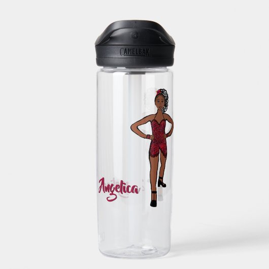 Bouteille D'eau Personalized Water Bottle Ruby Ruffle #1 (Arrière)