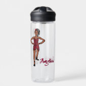 Bouteille D'eau Personalized Water Bottle Ruby Ruffle #1 (Extérieur)