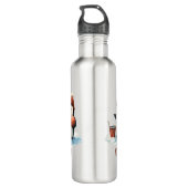 Bouteille D'eau Personalized Winter Penguin Basketball Kid (Dos)