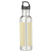Bouteille D'eau Personalized Yellow Gingham Pattern & Custom Name (Dos)