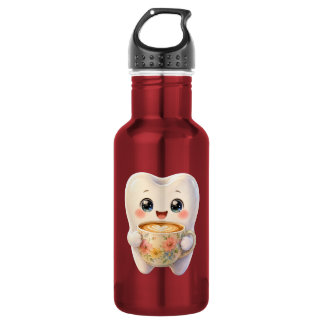 Bouteille D'eau Personnage Kawaii amateur de café et de soins dent