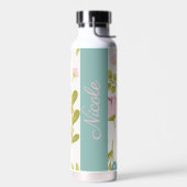 Bouteille D'eau Personnalisable élégant floral (Gauche)