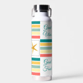 Bouteille D'eau Personnalisable "Just Beach" Theme Blanc (Avant)