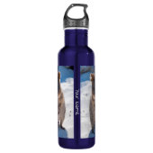 Bouteille D'eau Personnalisable Quokka Beach Animal Blue (Devant)